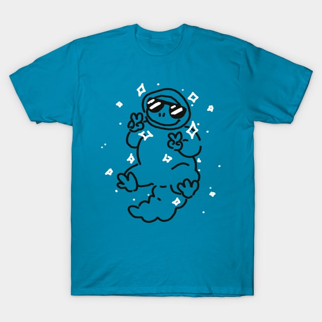 Peacin' Space Lizard T-Shirt by Zing